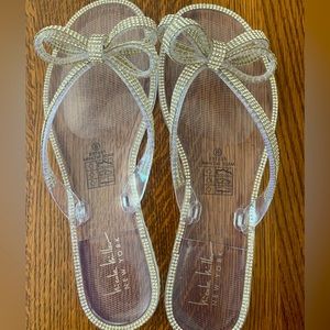 Nicole Miller New York sparkly jelly sandals.